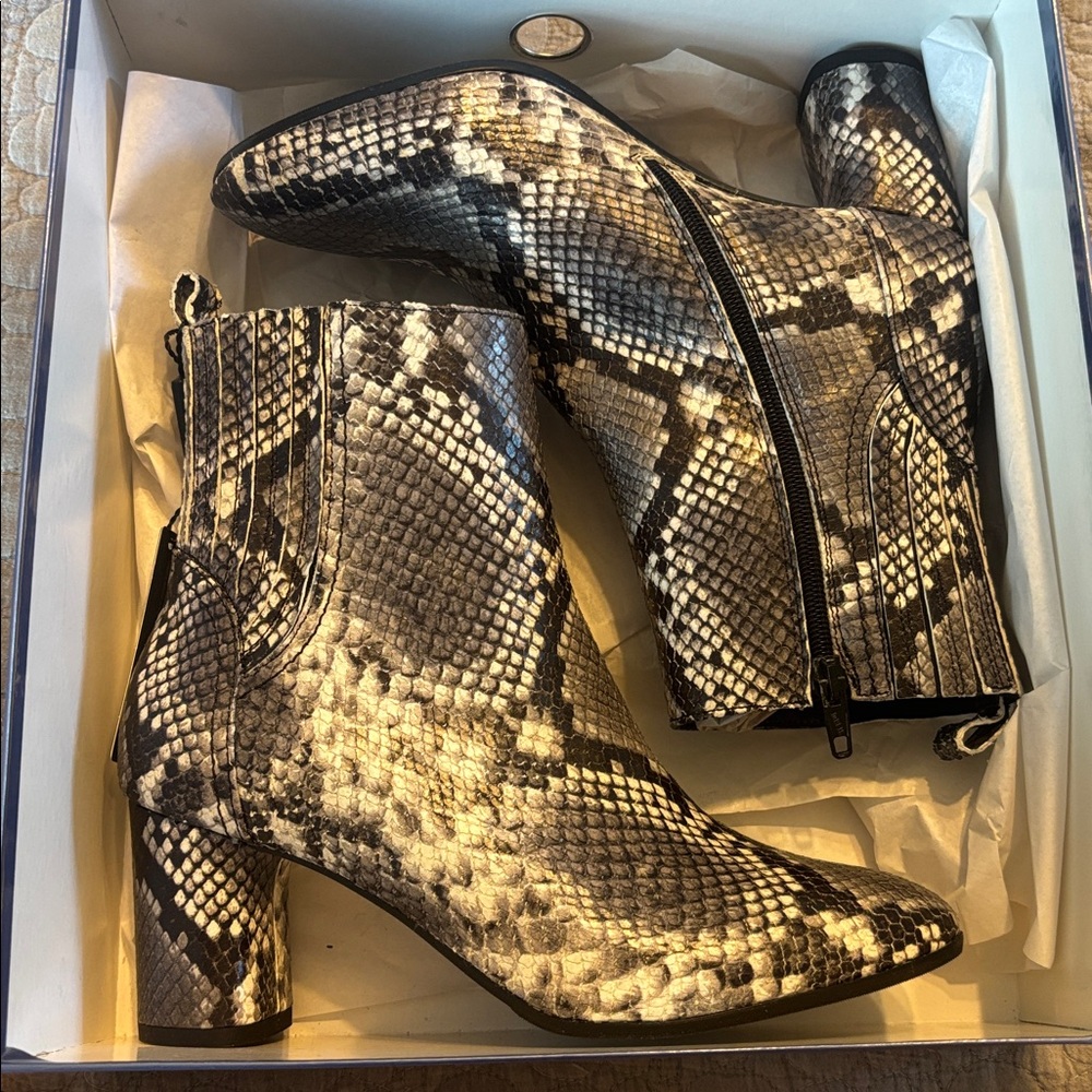Snakeskin Ankle Boots
